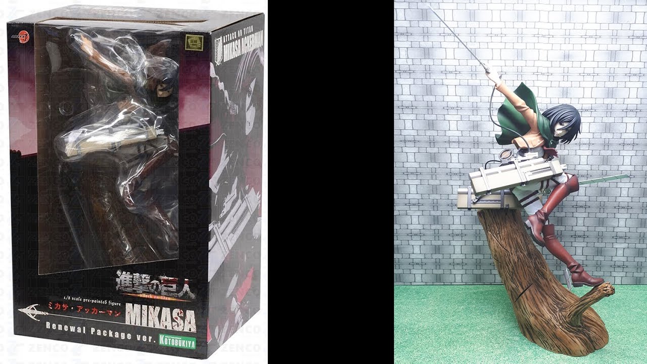 1/8 Mikasa Ackerman Attack on Titan by Kotobukiya ArtFX Renewal Package  Version plastic figure