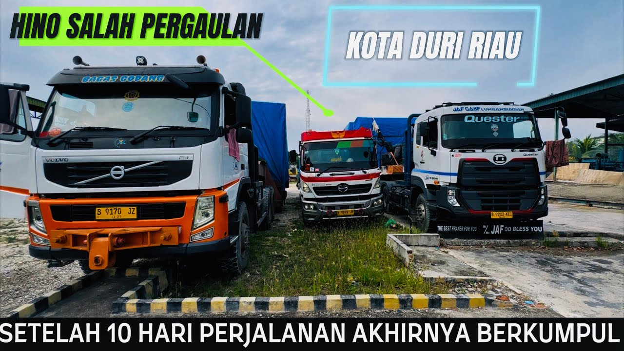BAGIAN 12‼️HINO SALAH PERGAULAN | 10 HARI PERJALANAN TRUCK DOLLY 12 METER AKHIRNYA TIBA DI DURI RIAU