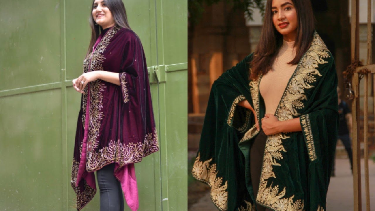 cape shawl for winter's || velvet cape shawl designs 😘😘