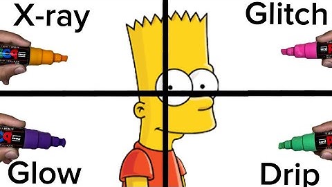 Drawing Bart Simpson In 4 Different Art Styles