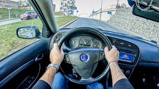 2008 Saab 9-3 [1.9 TIDS 150HP] |0-100| POV Test Drive #964 Joe Black
