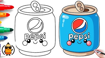 How To Draw￼ A Cute Pepsi Can | Easy Drawing Tutorial 