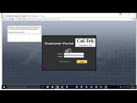 Using the Cal-Tek Company, Inc. customer portal. View calibration certificates and data.