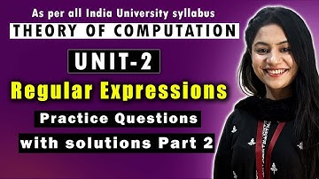 Regular Expressions Practice Questions Part 2 | UNIT 2 | AKTU | Automata Theory #TAFL #TOC
