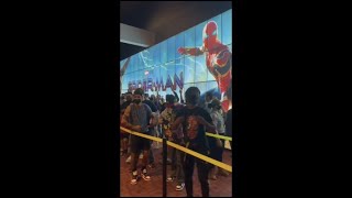 Fans at The Spider-Man: No Way Home Trailer Event