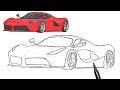 كيفية رسم سيارة فيراري لافيراري رسم فيراري