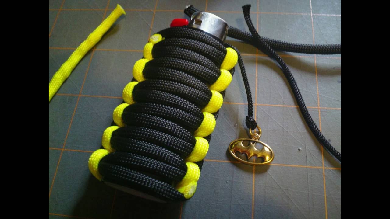 Making a paracord wrapped Batman Bic