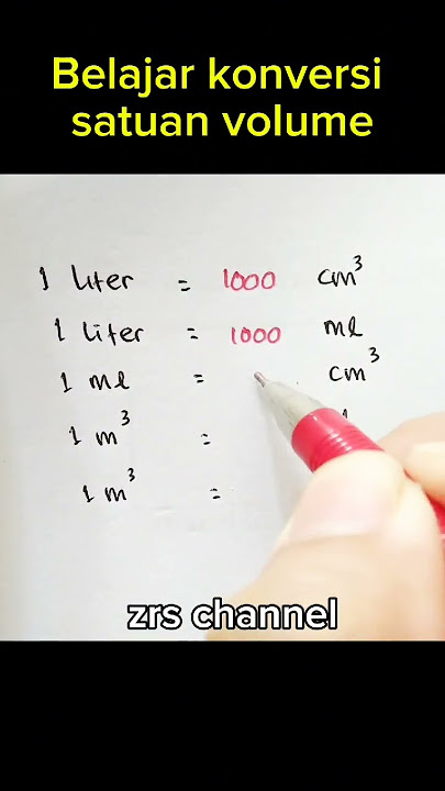 Belajar Konversi Satuan Volume #maths #trikmatematikacepat #trikcepatmatematika