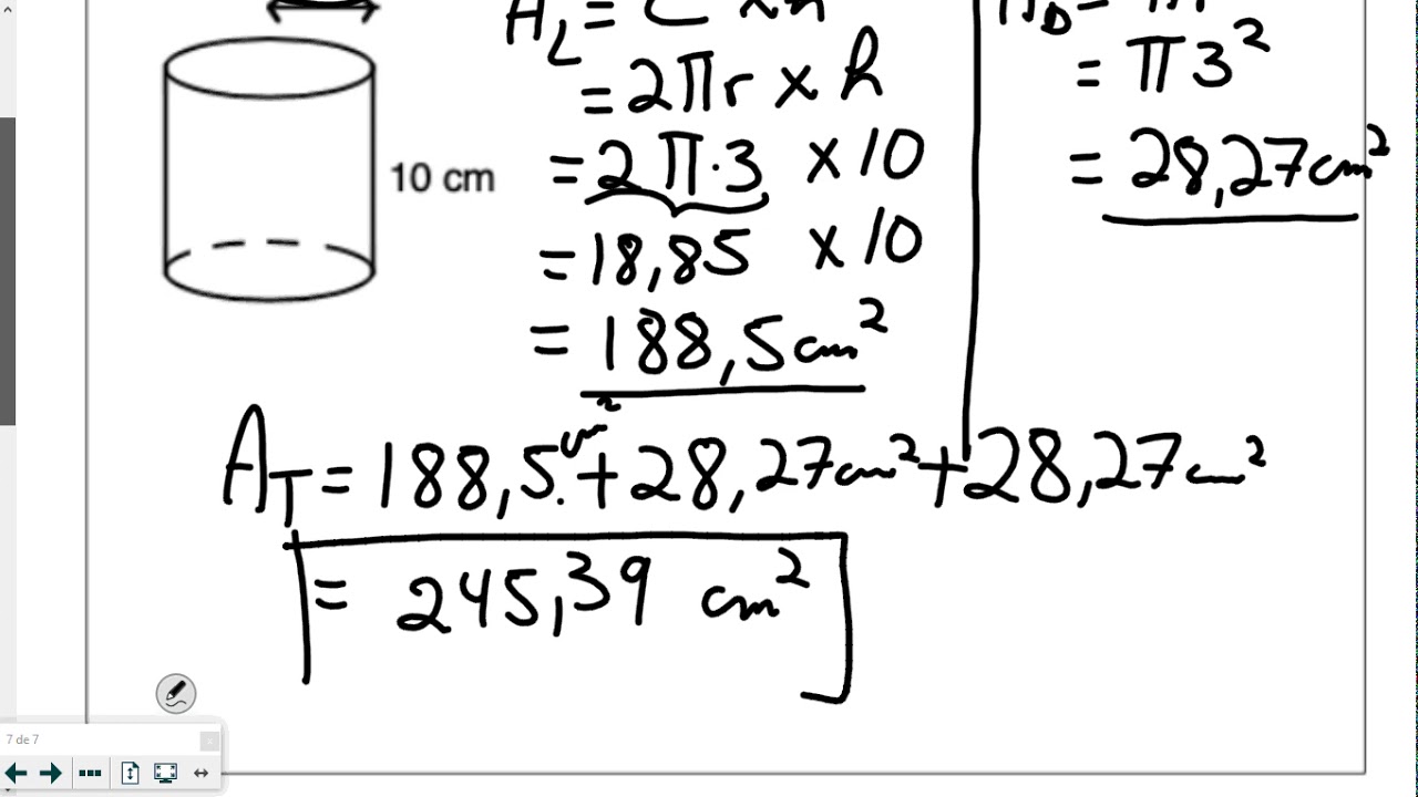 Comment Calculer L Aire D Un Cylindre