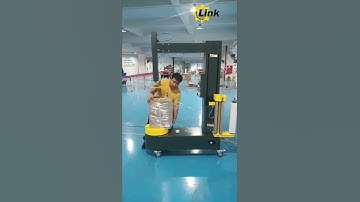 Automatic stretch film wrapping carton packaging machine without carton packaging machine