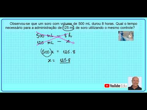 Regra de Três mL de soro e tempo em horas - YouTube