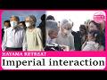 Emperor Emeritus Akihito and Empress Emerita Michiko interact with locals during Hayama retreat