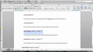 R video for meta-analysis