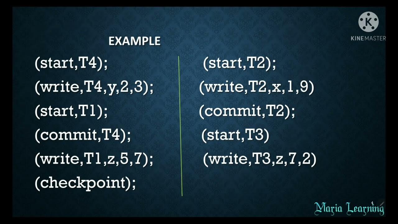 Lecture 89- Checkpoints | Recovery Mechanisms in DBMS in Tamil - YouTube