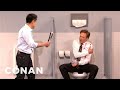 Steven Ho Shows Conan To Fend Off A Mens Room Attack - CONAN on TBS