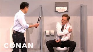 Steven Ho Shows Conan To Fend Off A Mens Room Attack | CONAN on TBS