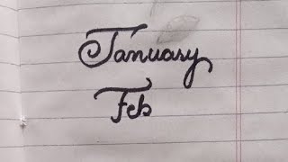 Cursive Writing Name Of Months