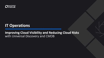 Cloud Discovery with Micro Focus Universal Discovery