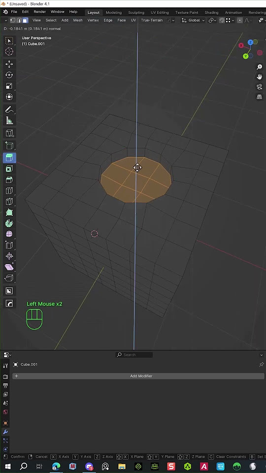Blender Advise Adding Cylinder to a box or plane. 3d blender 
