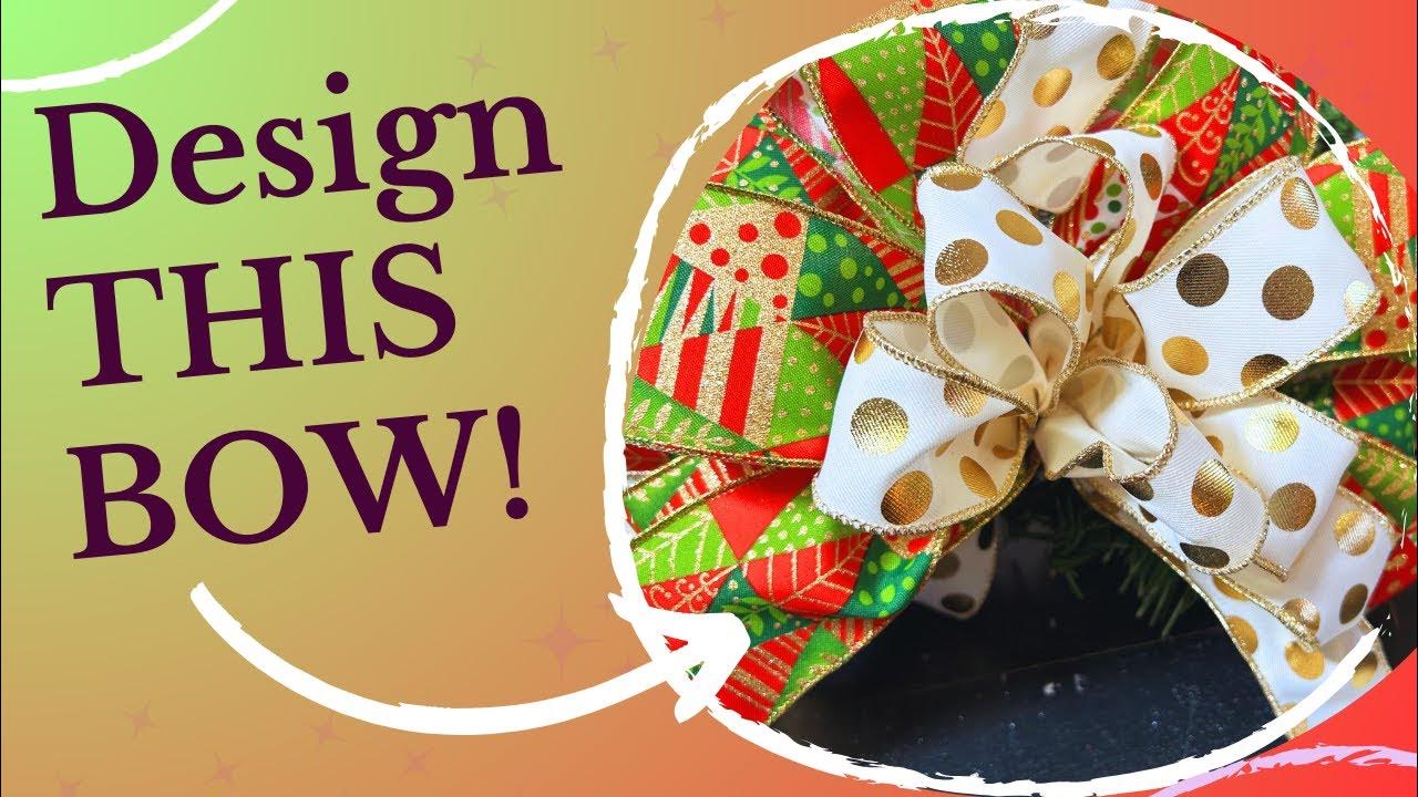 How to Make a Bow with Wired Ribbon! Christmas Design! YouTube