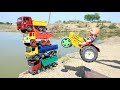 Accident - Crane ? Volvo | Rickshaw | JCB | Bus | Dumper | Tractor | Tipper Truck | Cartoon | CS Toy