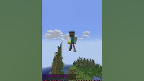 Minecraft, But Damage Launches Me..... #mcaddon #shorts