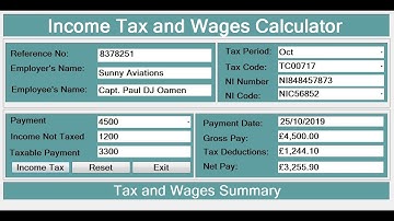 How to Calculate Income Tax and Wages in C#