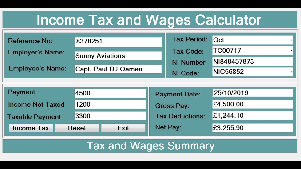 how-to-calculate-income-tax-and-wages-in-c-youtube