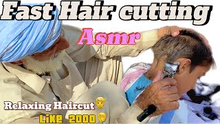 ASMR Fast Relaxing🤯 Hair Cutting ✂️ ZAZA Machine with barber is old public