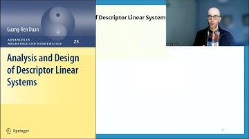 Analysis and Design of Descriptor Linear Systems by G. Duan, book discussion