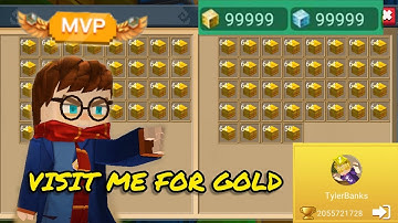 Buying MVP and Giving Visitors GOLD BARS! - Blockman Go Skyblock