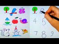 how to draw easy 9 drawing from number for kids 123456789 easy drawing make picture