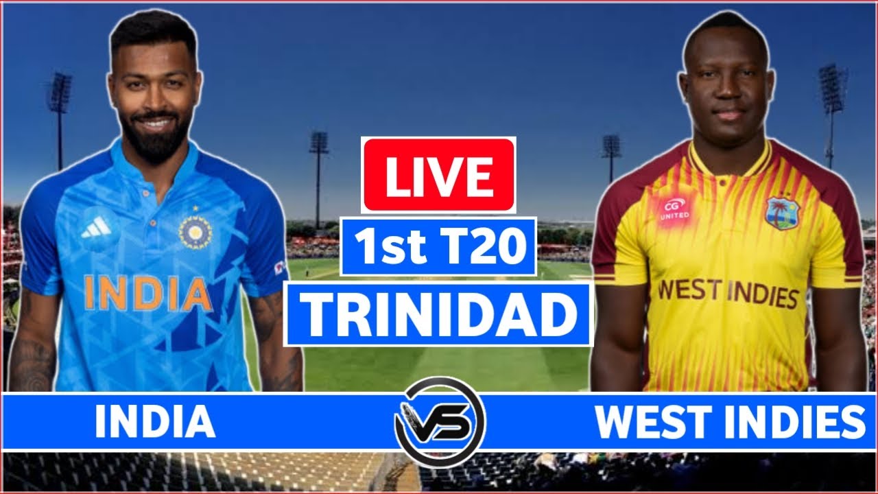 india west indies 1st t20 live video