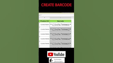 How to Create Barcode in Excel