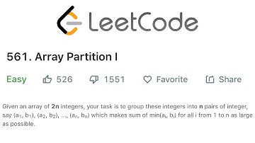 LeetCode Array Partition I Solution Explained - Java