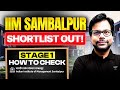 IIM Sambalpur Stage 1 Shortlist 2026 Official Link &amp; Check Process - Amiya Sir