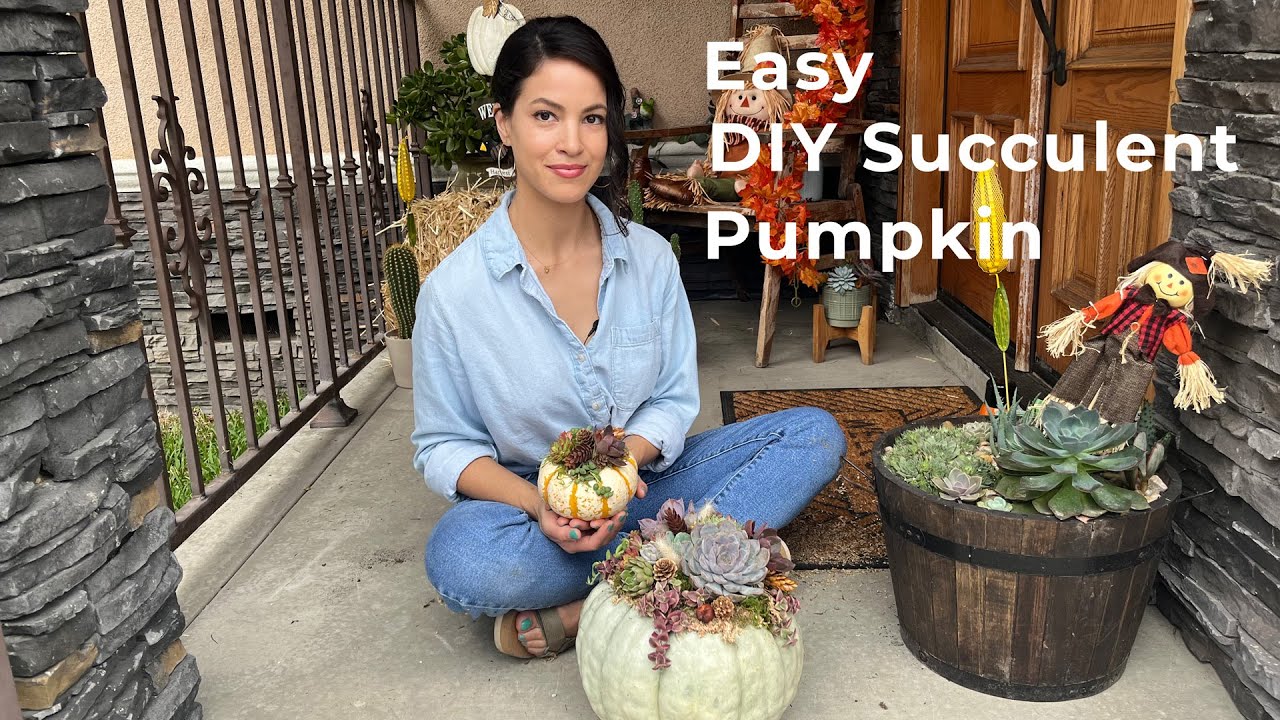 Easy DIY Succulent Pumpkin