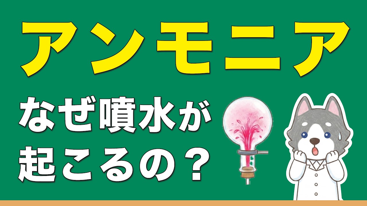 中1理科『アンモニアの噴水実験』の仕組みが4分でわかる授業/化学8