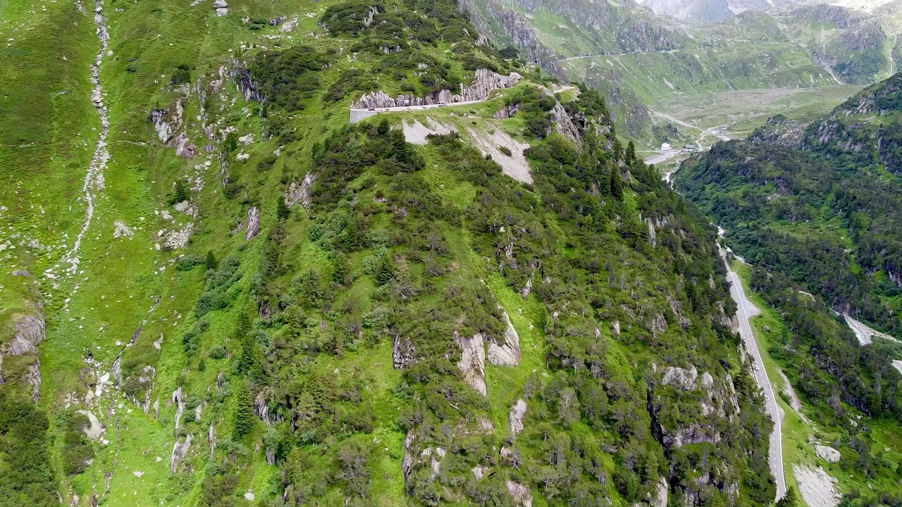 Drone Shots. SUSTENPASS PASSSTRASSE