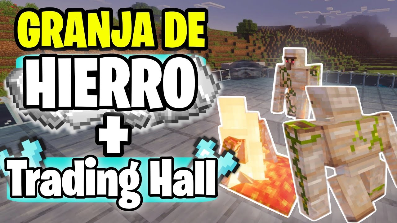 GRANJA DE HIERRO ➕ TRADING HALL Minecraft Bedrok 1.21🔥🔥🔥 | nuub mc 