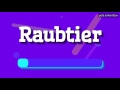 RAUBTIER - HOW TO PRONOUNCE IT!? (HIGH QUALITY VOICE)