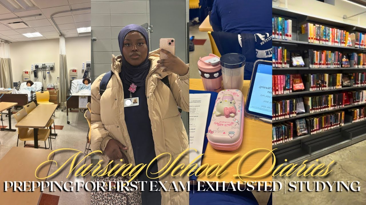 Nursing School Vlog♡A Week In My Life As A NYC Nursing Student, Exam Anxiety, Studying & more