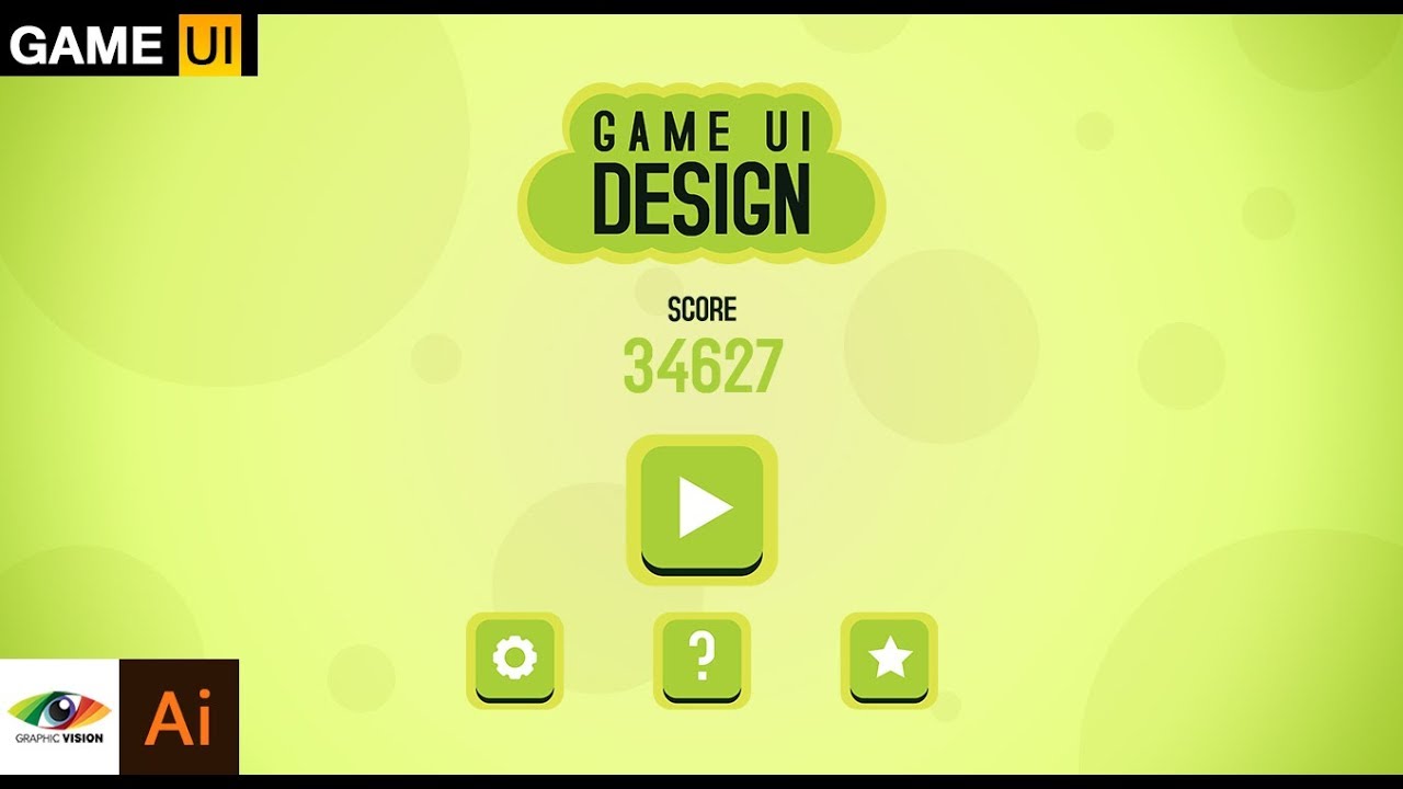 Adobe Illustrator Easy Game Ui Design Buttons Mobile Game Menu Adobe Tutorials