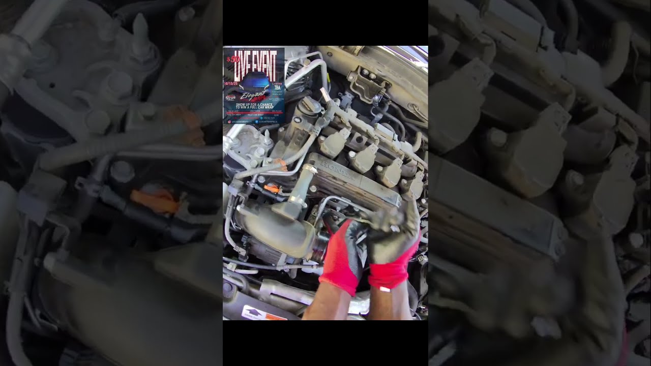Замена турбокомпрессора Honda Accord 1.5 21 года. #pov #raybanmeta #thepullupking ##mobilemechanic