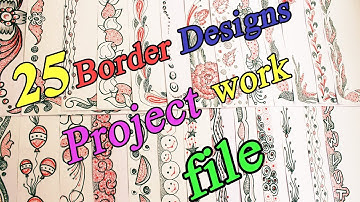 Awesome Border Designs using Black and Red || Project File Border Designs || My Creative Hub