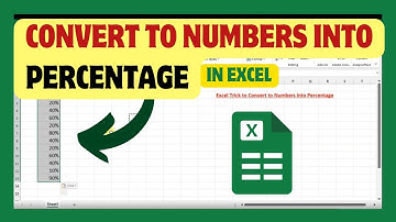 Excel Trick to Convert to Numbers into Percentage | How to Convert Numbers into Percentage in Excel