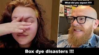 Hairdresser reacts to BOX DYE DISASTERS !!! #hair #beauty