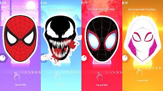 SpiderMan vs Venom vs Miles Morales vs SpiderGwen, Best Tiles Hop