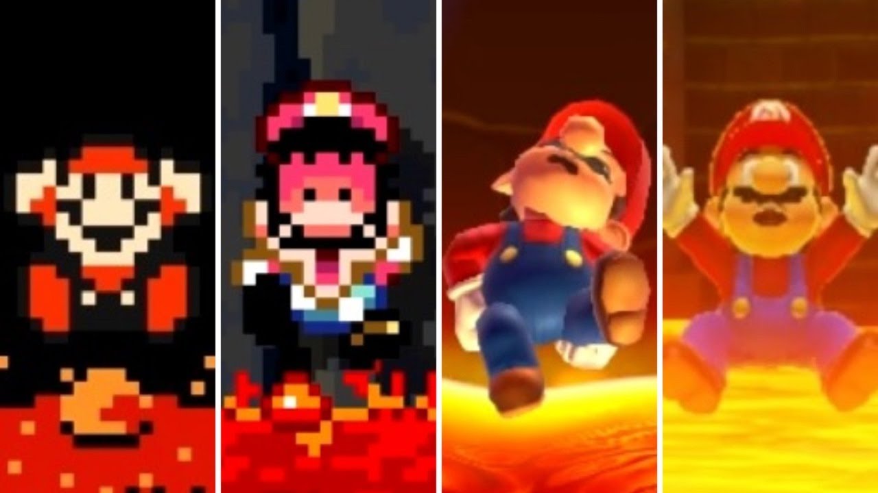 Evolution of Mario Falling in Lava (1985-2019)'s Banner