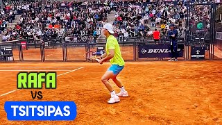 Rafael Nadal Battles with Tsitsipas in Practice in Rome 2024